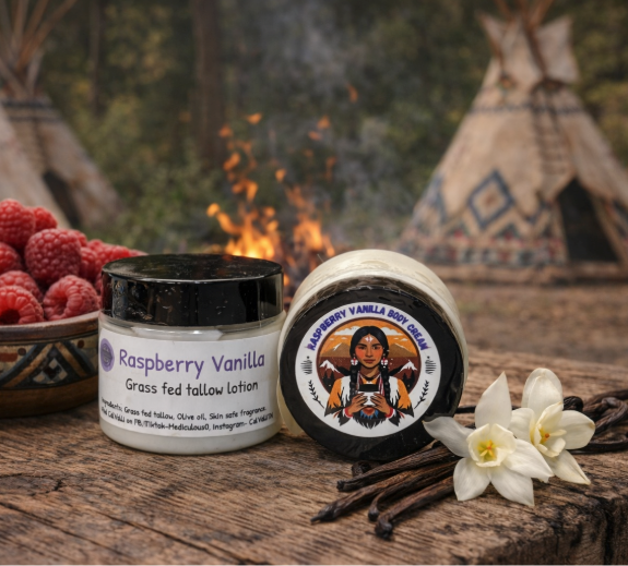 "Raspberry Vanilla" Tallow Body Cream